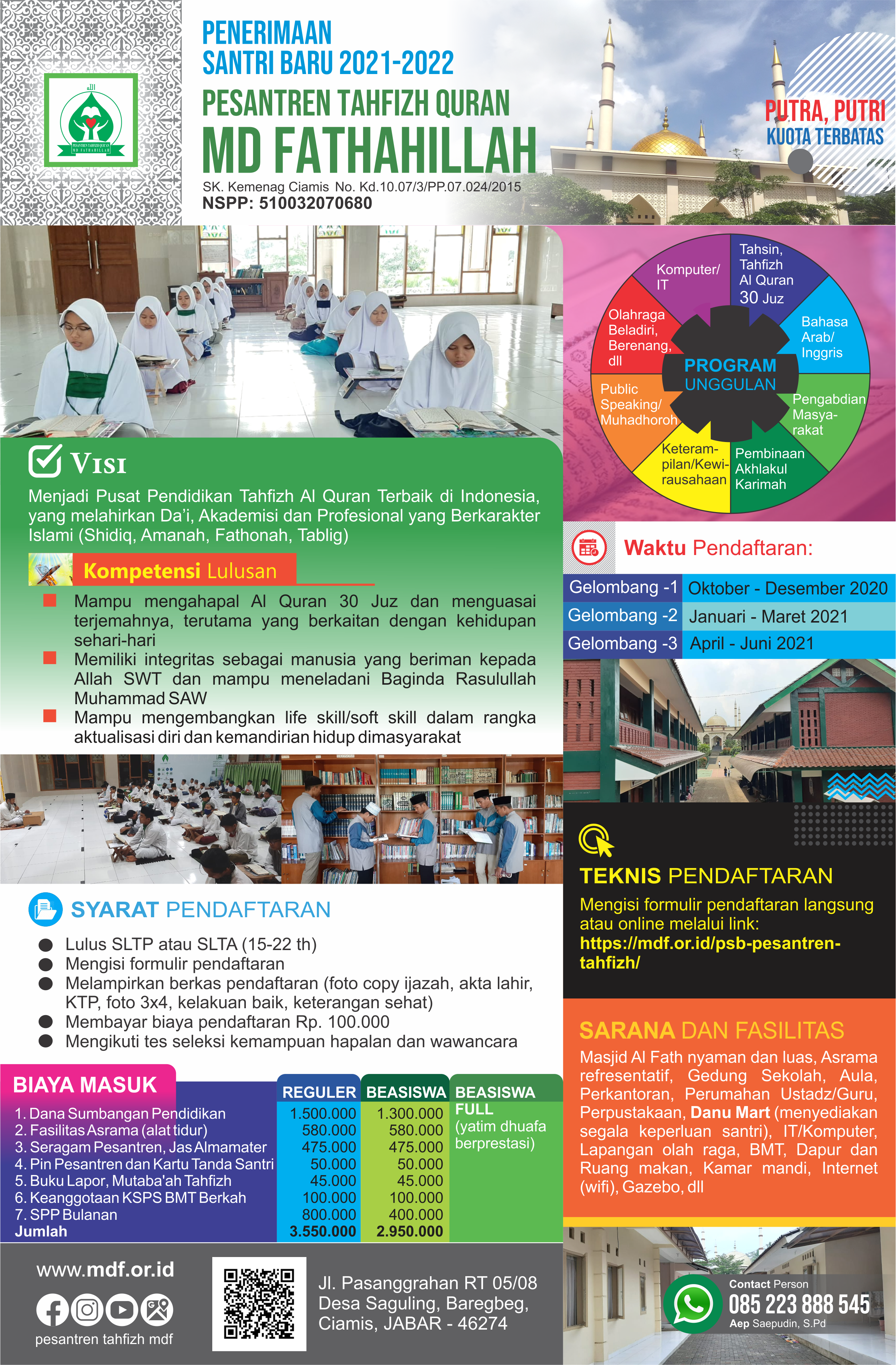 Penerimaan Santri Takhosus Tahfizh Penerimaan Santri Takhosus Tahfizh