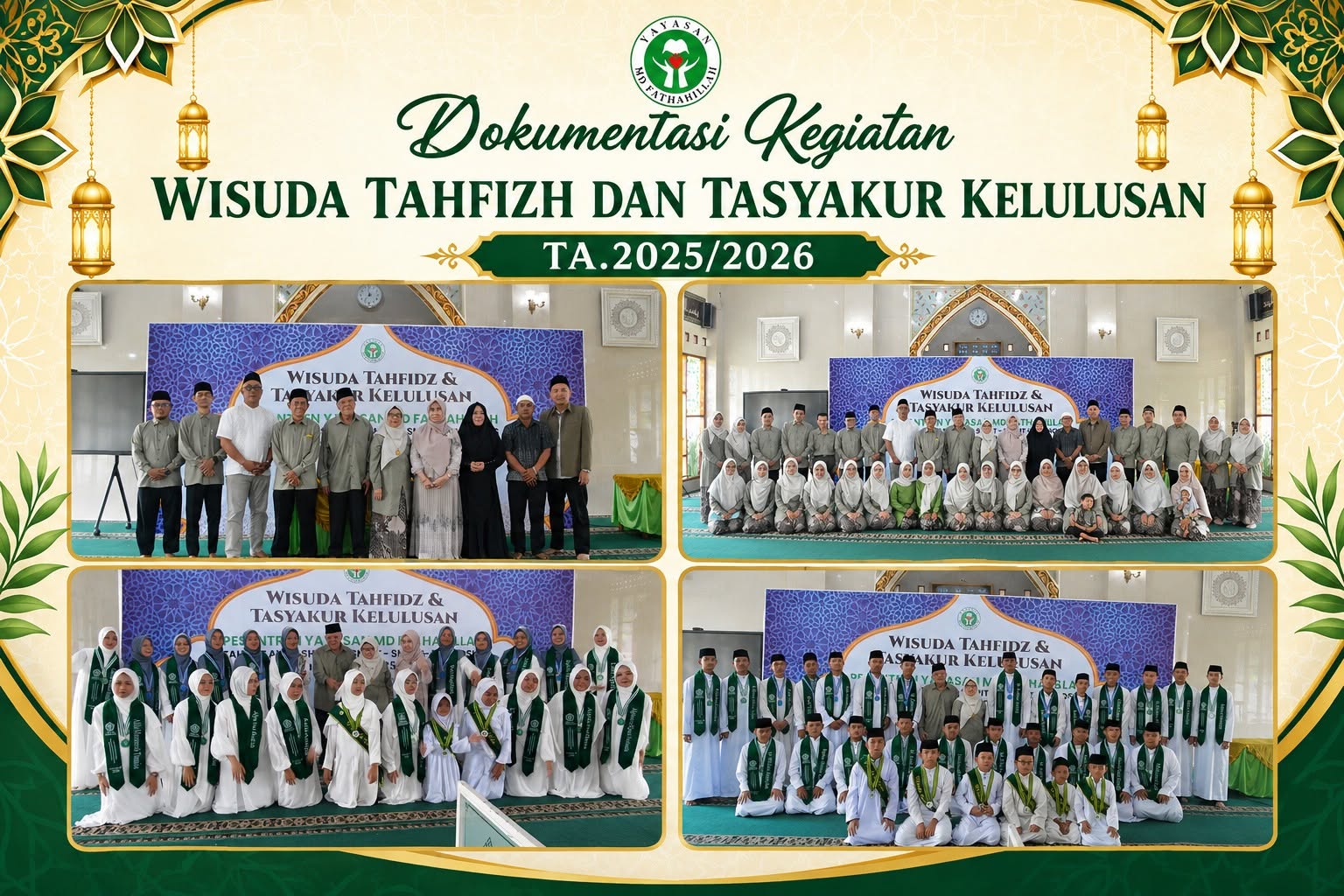 WISUDA TAHFIZH DAN TASYAKUR KELULUSAN TAHUN AJARAN 2025/2026 Pesantren Yayasan MD Fathahillah Ciamis WISUDA TAHFIZH DAN TASYAKUR KELULUSAN TAHUN AJARAN 2025/2026 Pesantren Yayasan MD Fathahillah Ciamis